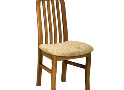 Zet 4x Stoelontwerp Houten Textiel Bekleding Gastro Stoelen Eetkamer Stof